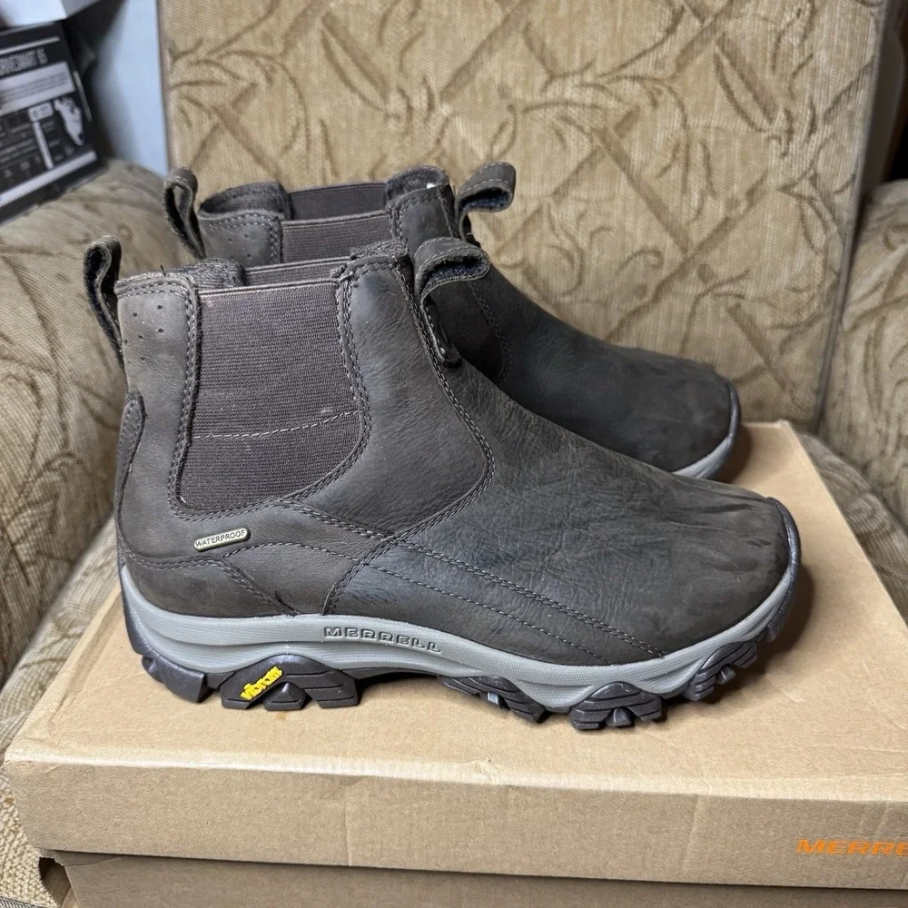 Merrell Men's Moab‎ Adventure Chelsea PLR Waterproof Boot Brown Size 8 Wide